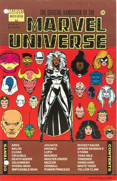 Official Handbook of The Marvel Universe Master Edition #11