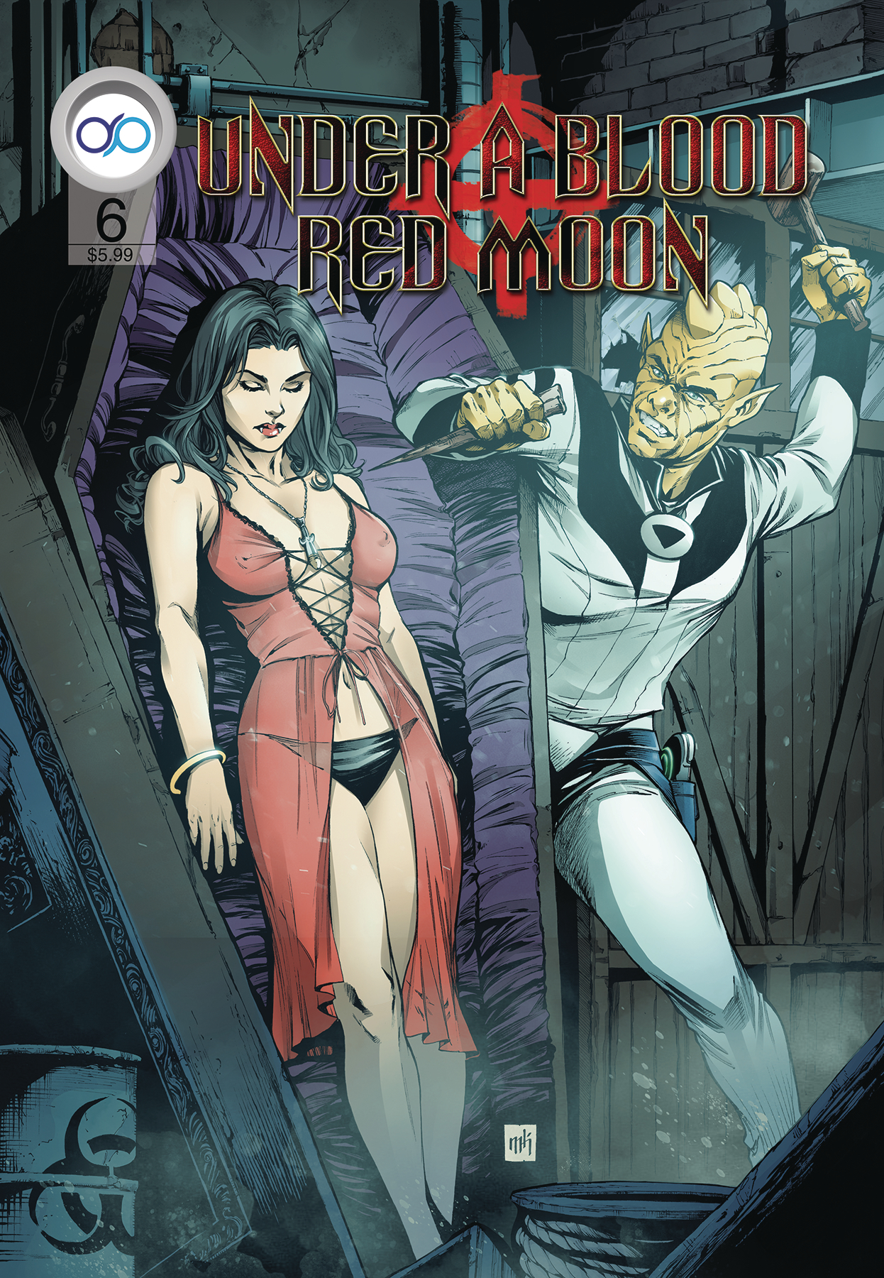 Under A Blood Red Moon #6 Cover A Krome Censored (Mature)