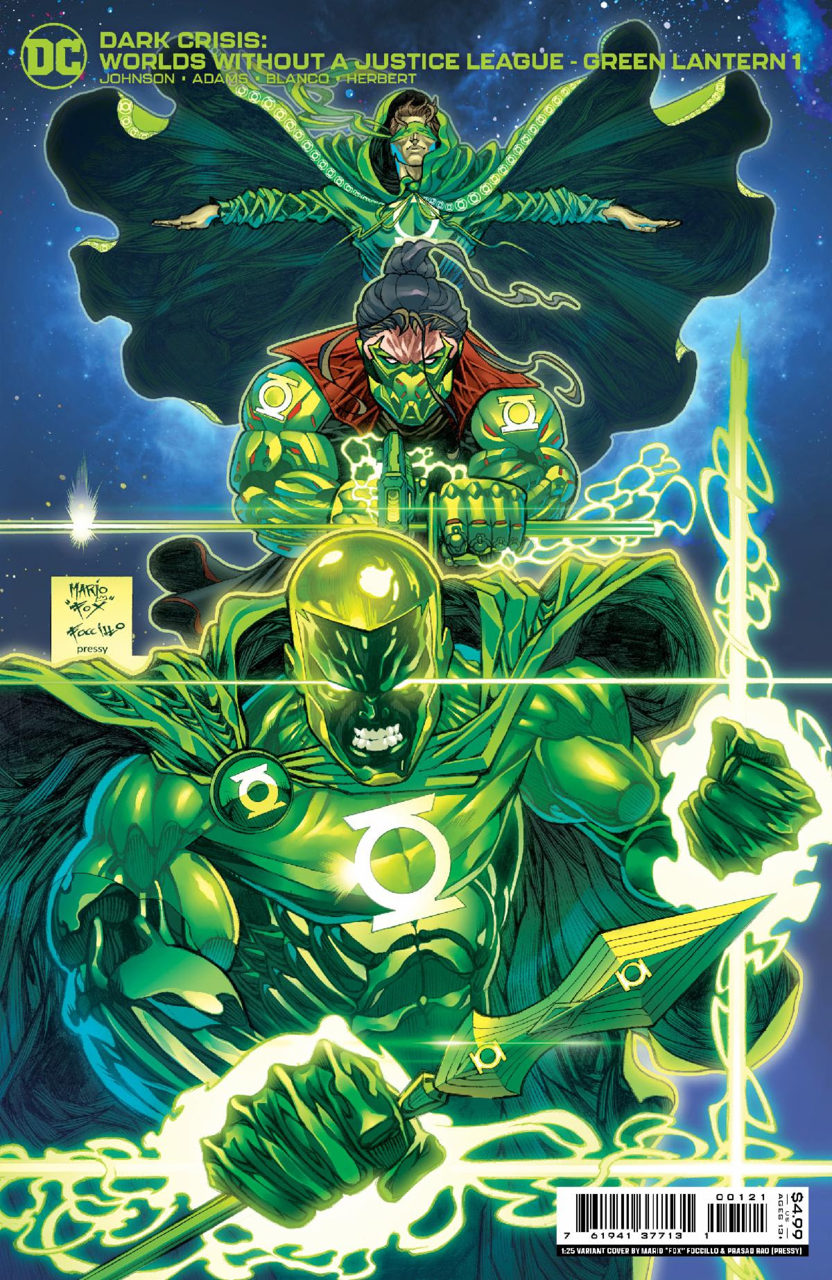 Dark Crisis Worlds Without A Justice League Green Lantern #1 (One Shot) Cover B 1 for 25 Incentive Variant Mario Focci