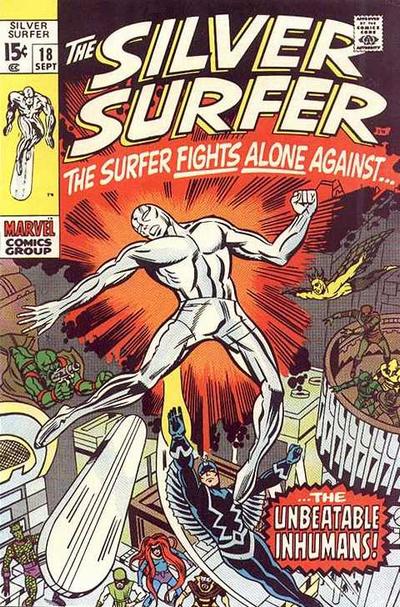 The Silver Surfer #18-Very Good (3.5 – 5) [1St Battle of Silver Surfer & The Inhumans, Final Issue]