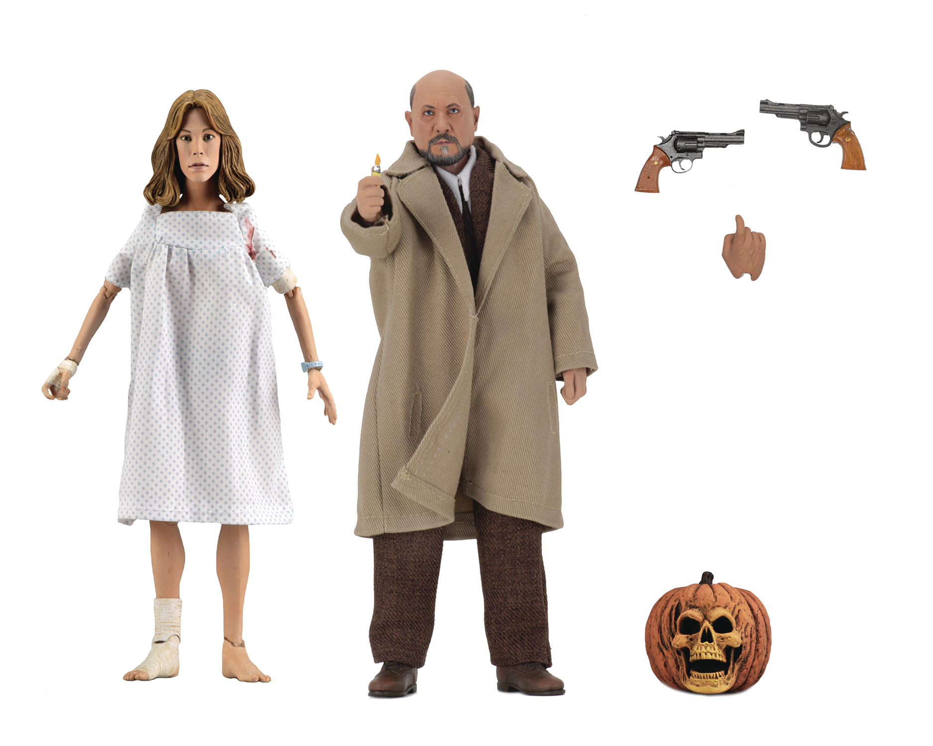 Halloween 2 Doctor Loomis & Laurie Strode 8 Inch Retro Action Figure 2pk