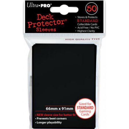 Ultra Pro Standard Deck Protectors Sleeves (50ct) - Black