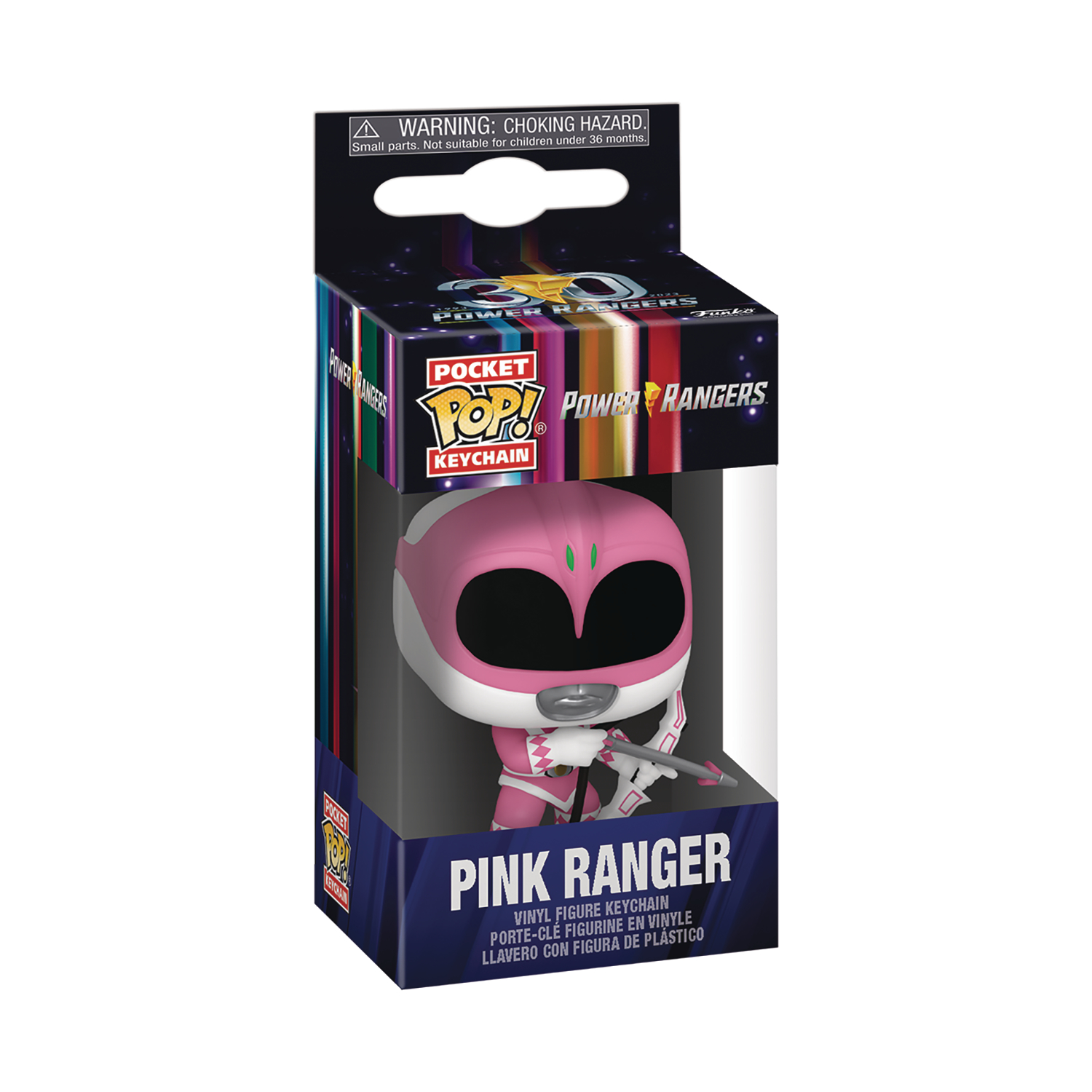Pocket Pop Mighty Morphin Power Rangers 30th Pink Ranger Keychain