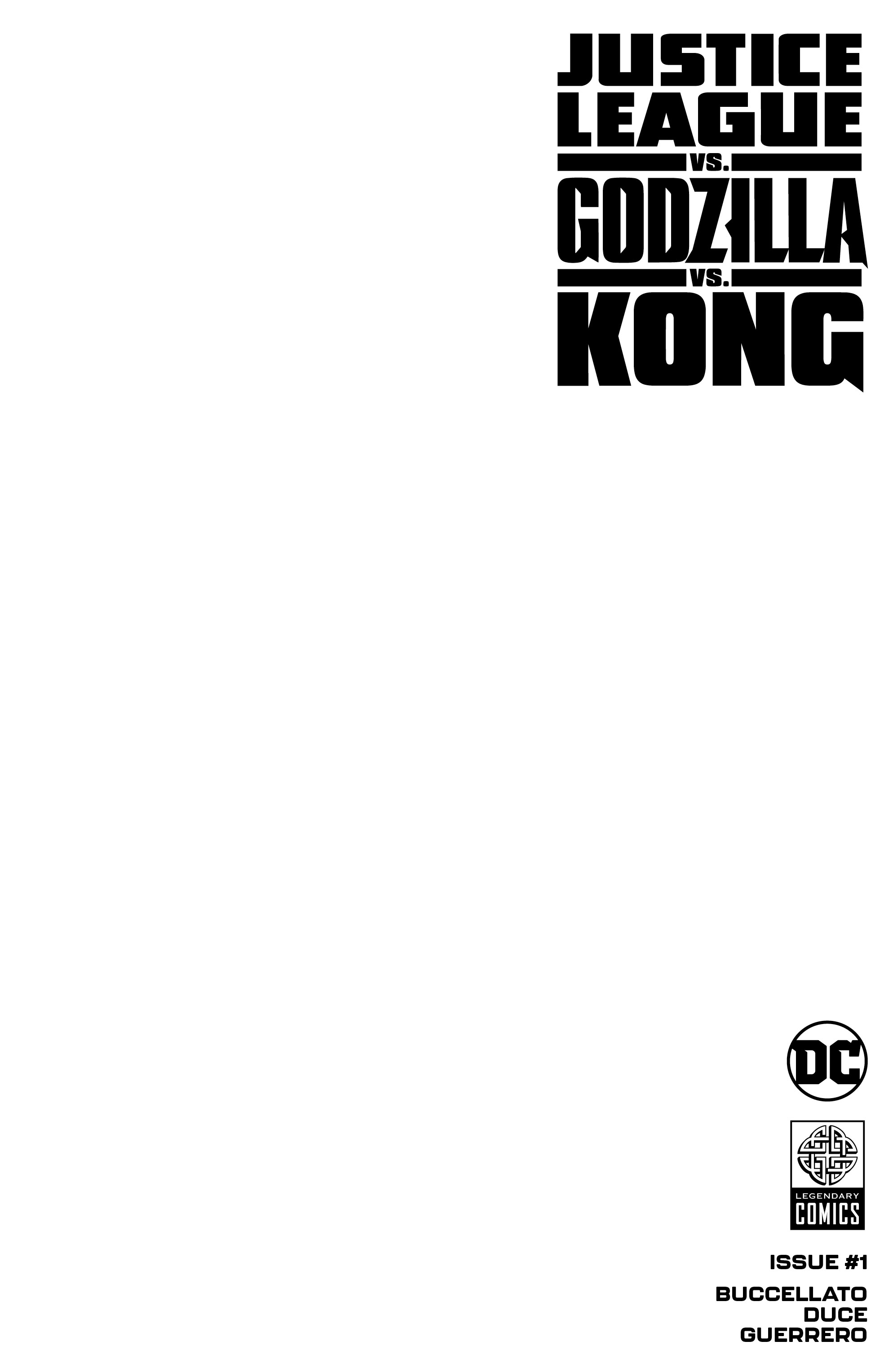 Justice League Vs Godzilla Vs Kong #1 Cover D Blank Card Stock Variant (Of 6)