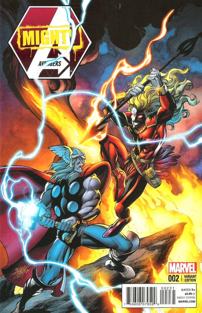 Mighty Avengers #2 (Bagley Thor Battle Cover) (2013)