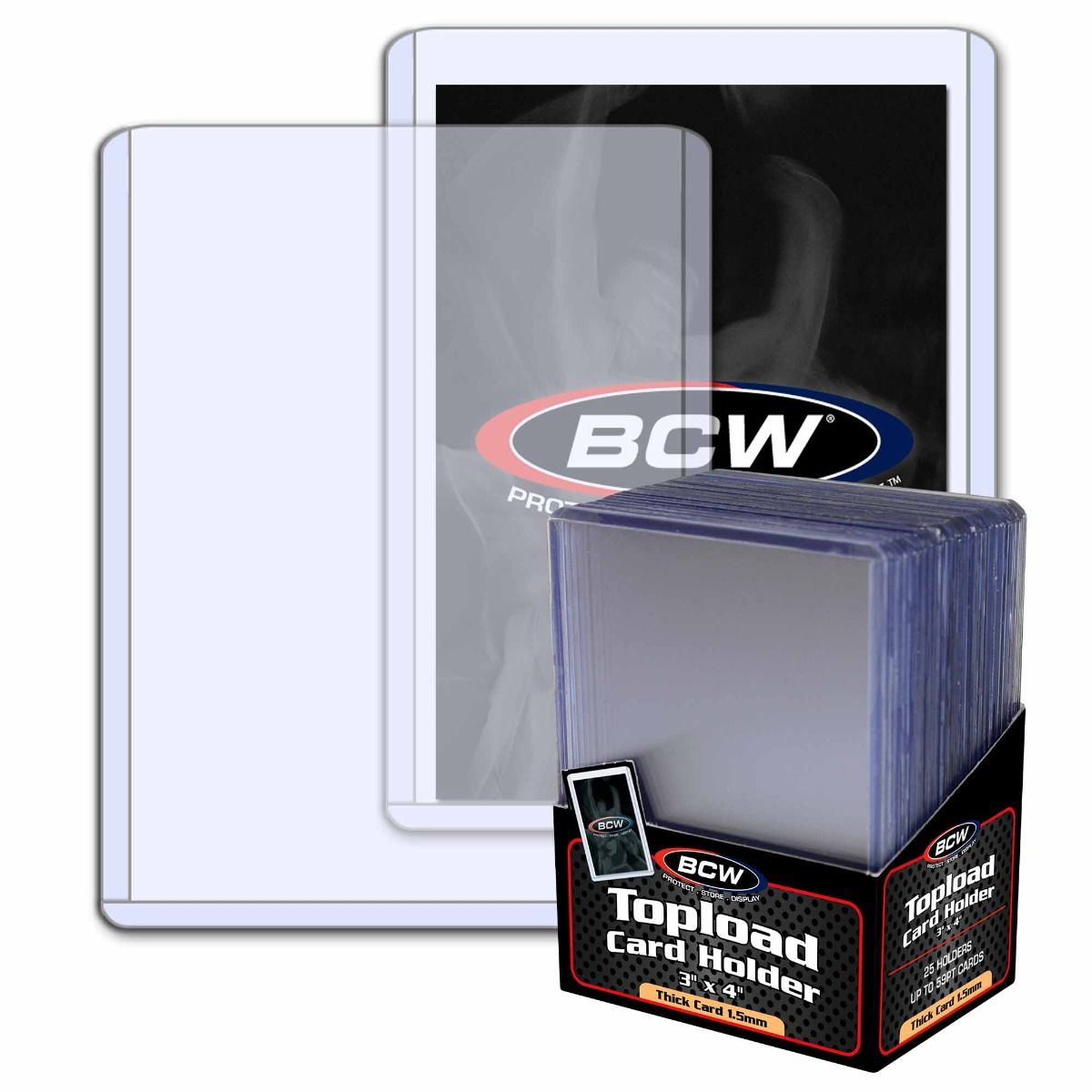 BCW Toploader Card Holder 3x4 1.5mm