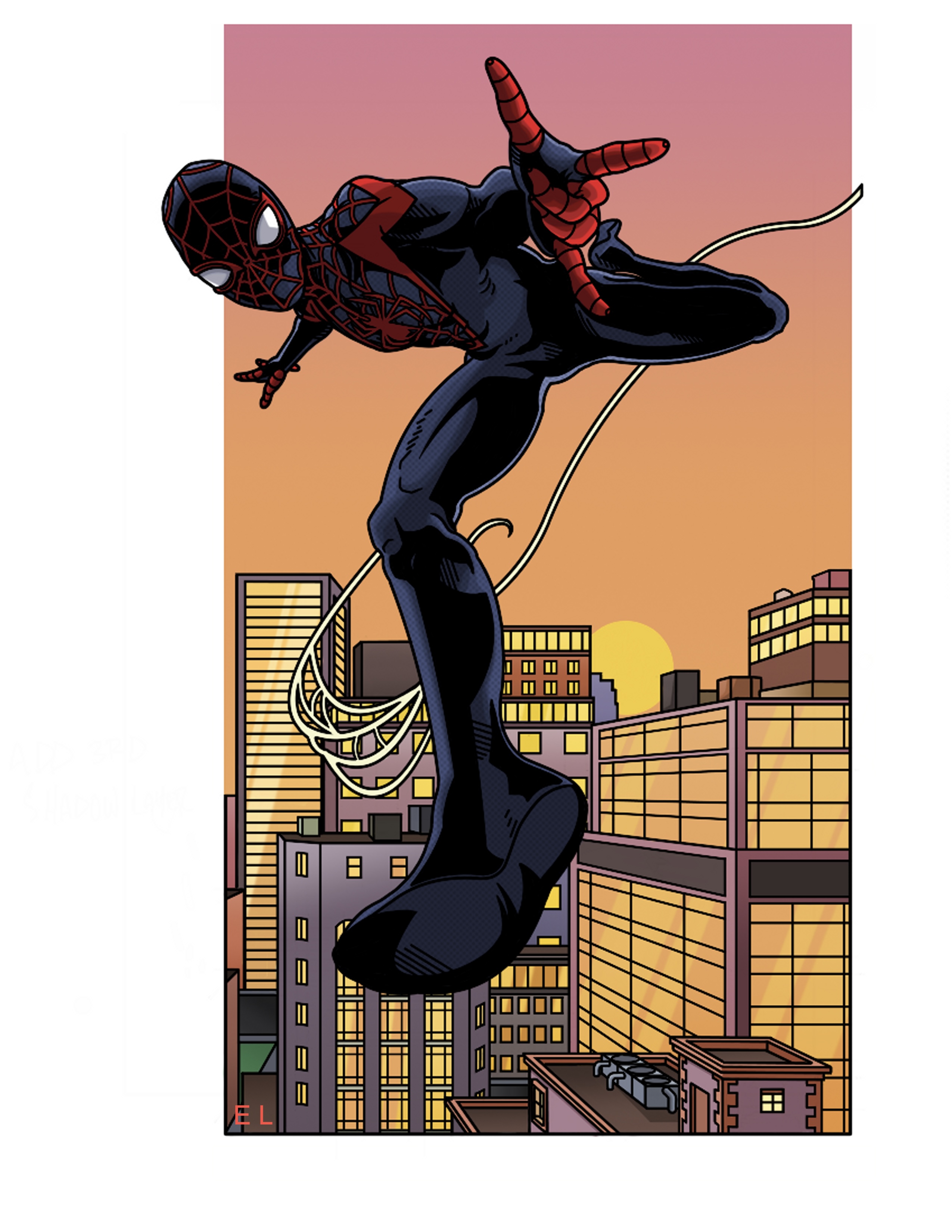 Miles Morales Spider-Man Print - Ethan Ledesma