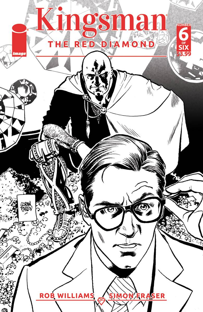 Kingsman Red Diamond #6 Cover B Black & White Parlov (Mature) (Of 6)