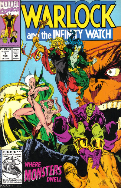 Warlock And The Infinity Watch #7 [Direct]-Very Good (3.5 – 5) Reintroduction of Magus