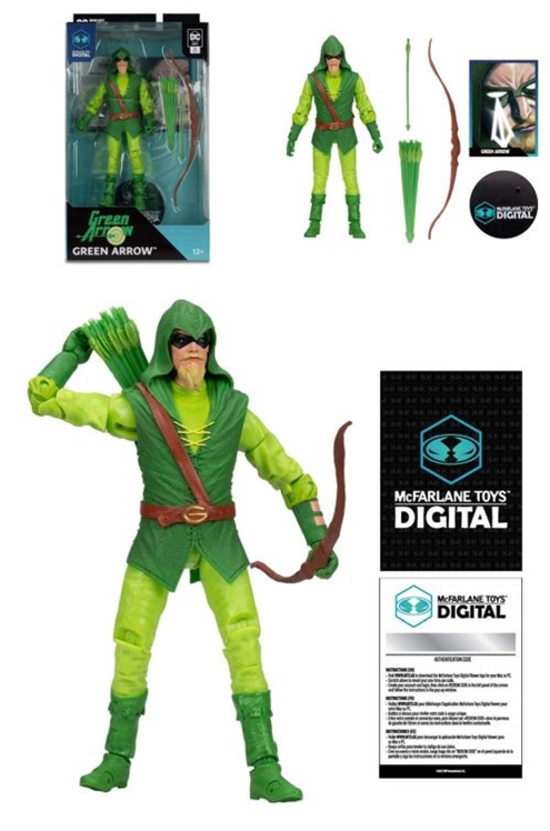 DC Direct Mcfarlane Toys Digital Wave 2 Green Arrow (Longbow Hunter)