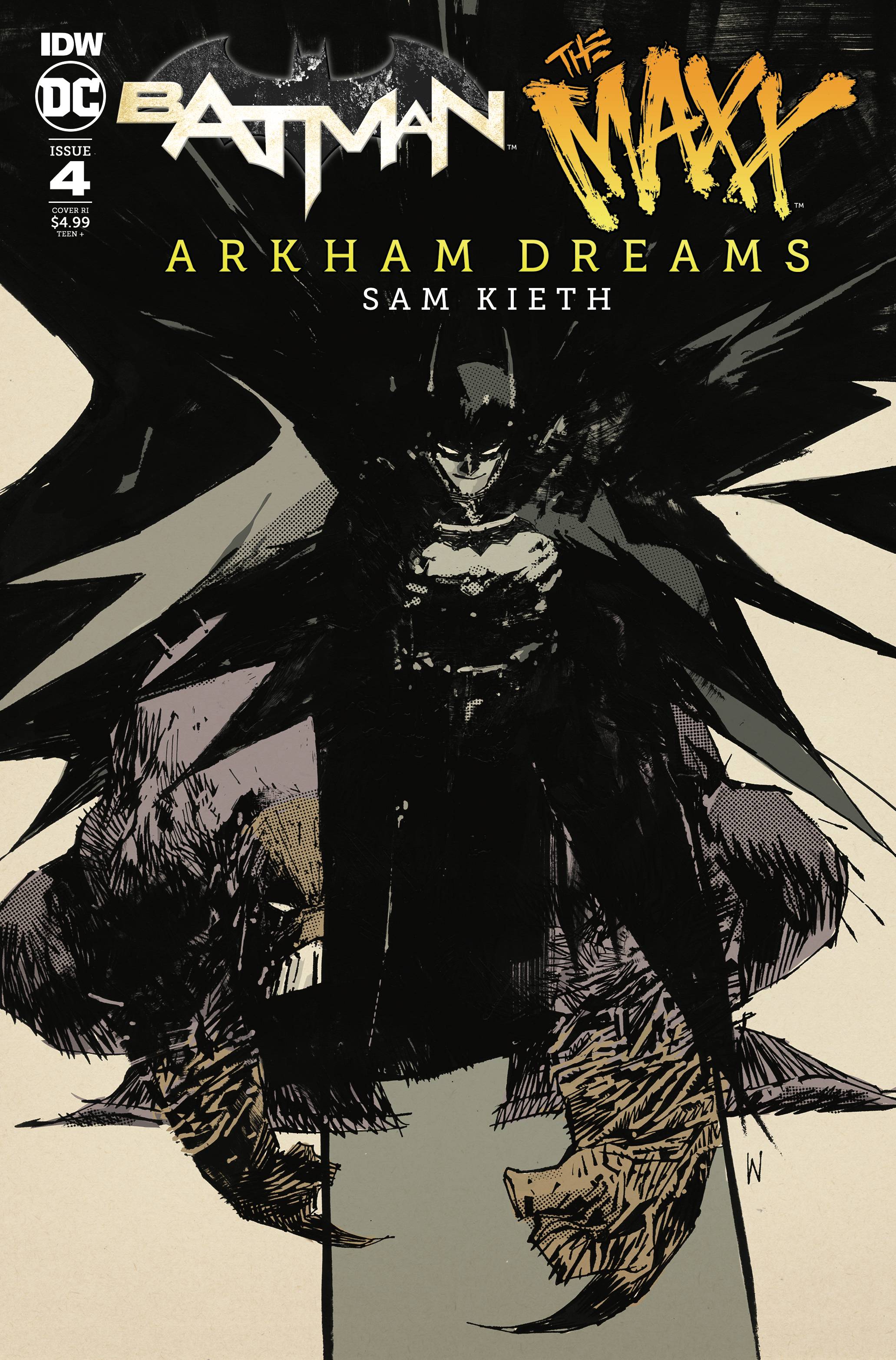Batman the Maxx Arkham Dreams #4 1 for 10 Incentive Wood (Of 5)