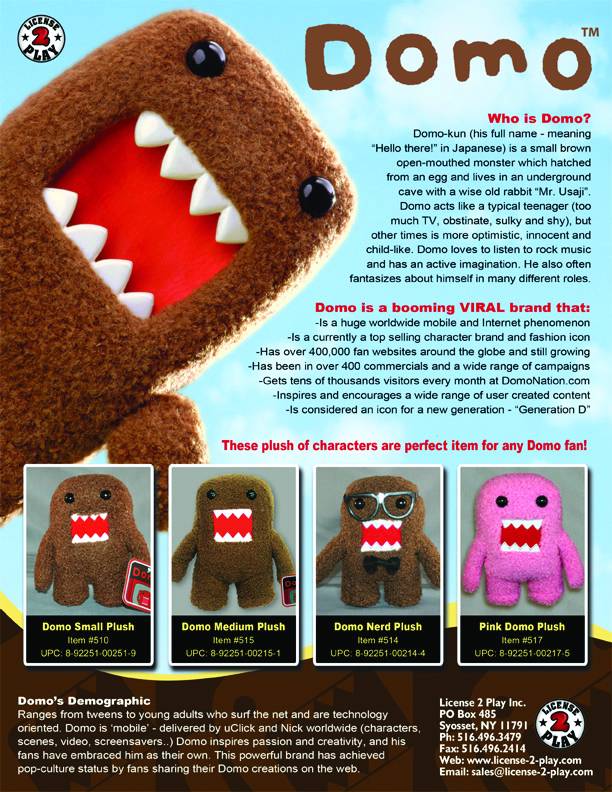 Domo Pink 6-1/2 In Plush