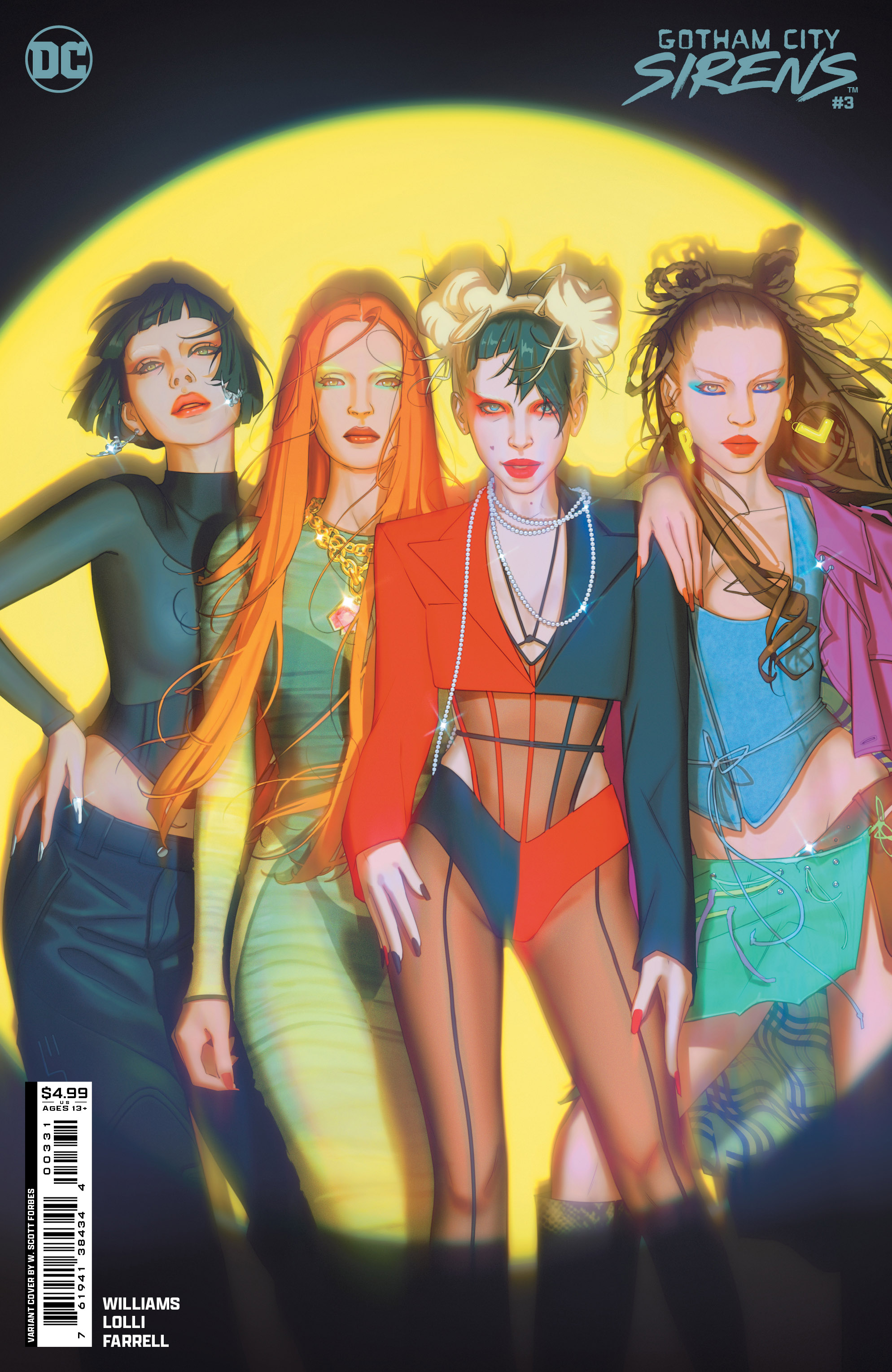 Gotham City Sirens #3 Cover B W Scott Forbes Card Stock Variant (Of 4)