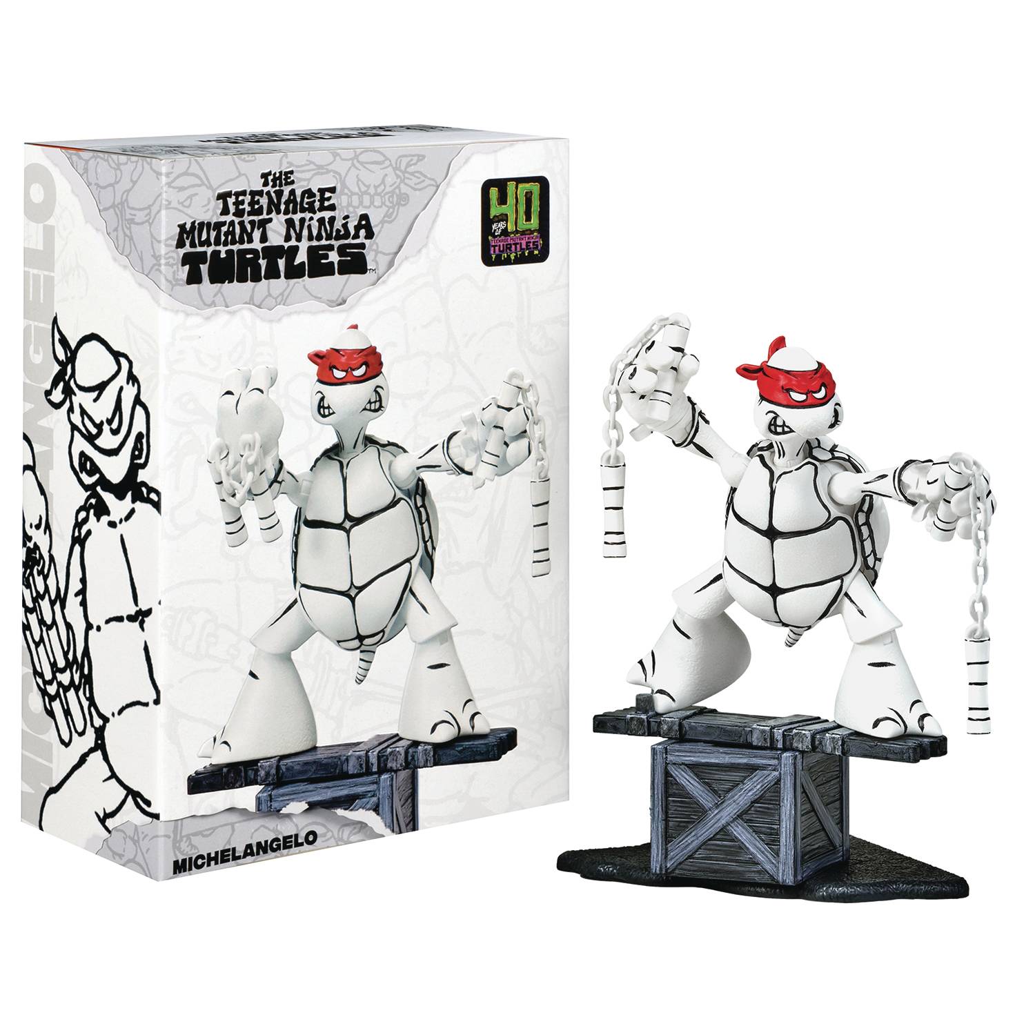 Teenage Mutant Ninja Turtles Black & White Original Sketch Michelangelo Px Action Figure (Net)