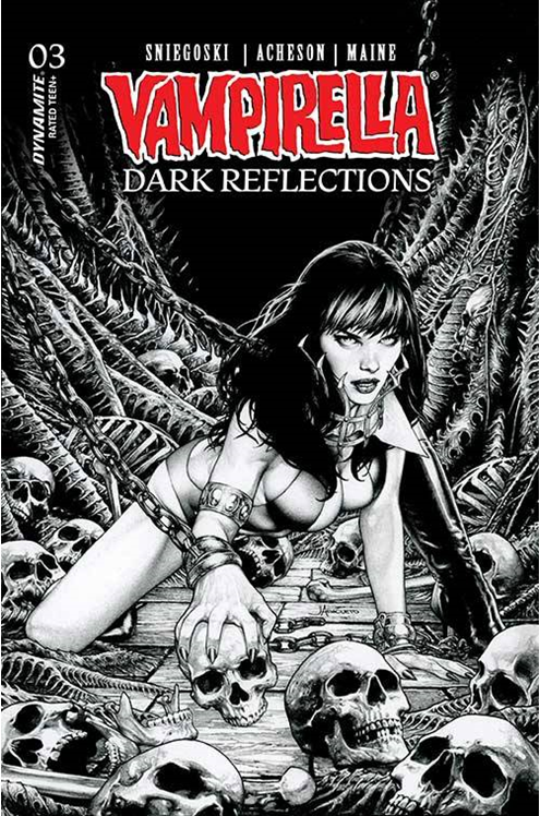 Vampirella Dark Reflections #3 Cover O Last Call Anacleto Line Art