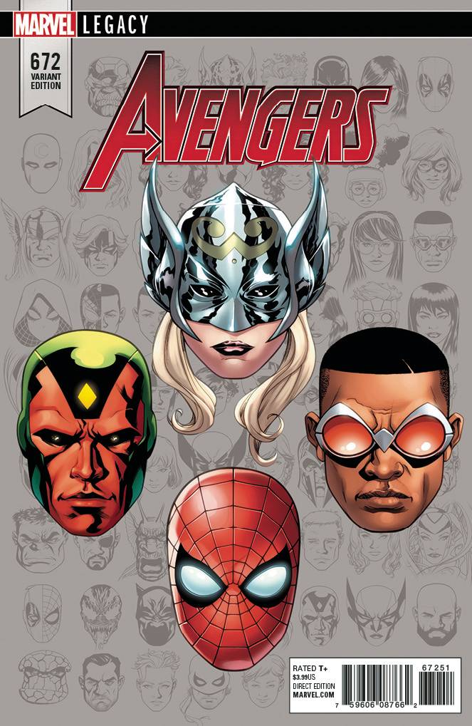 Avengers #672 Mckone Legacy Headshot Variant Legacy (2017)