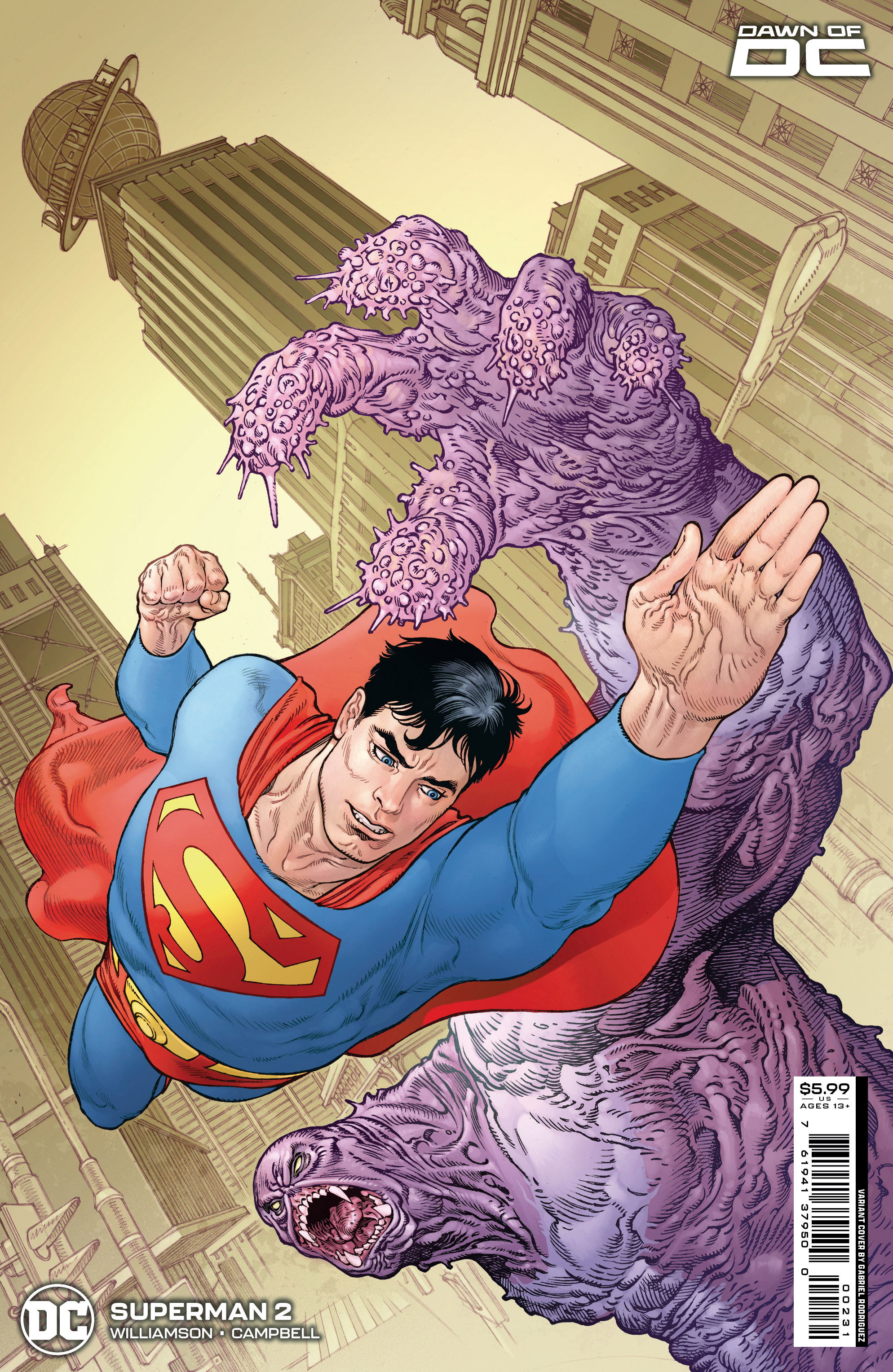 Superman #2 Cover C Gabriel Rodriguez Card Stock Variant (2023)
