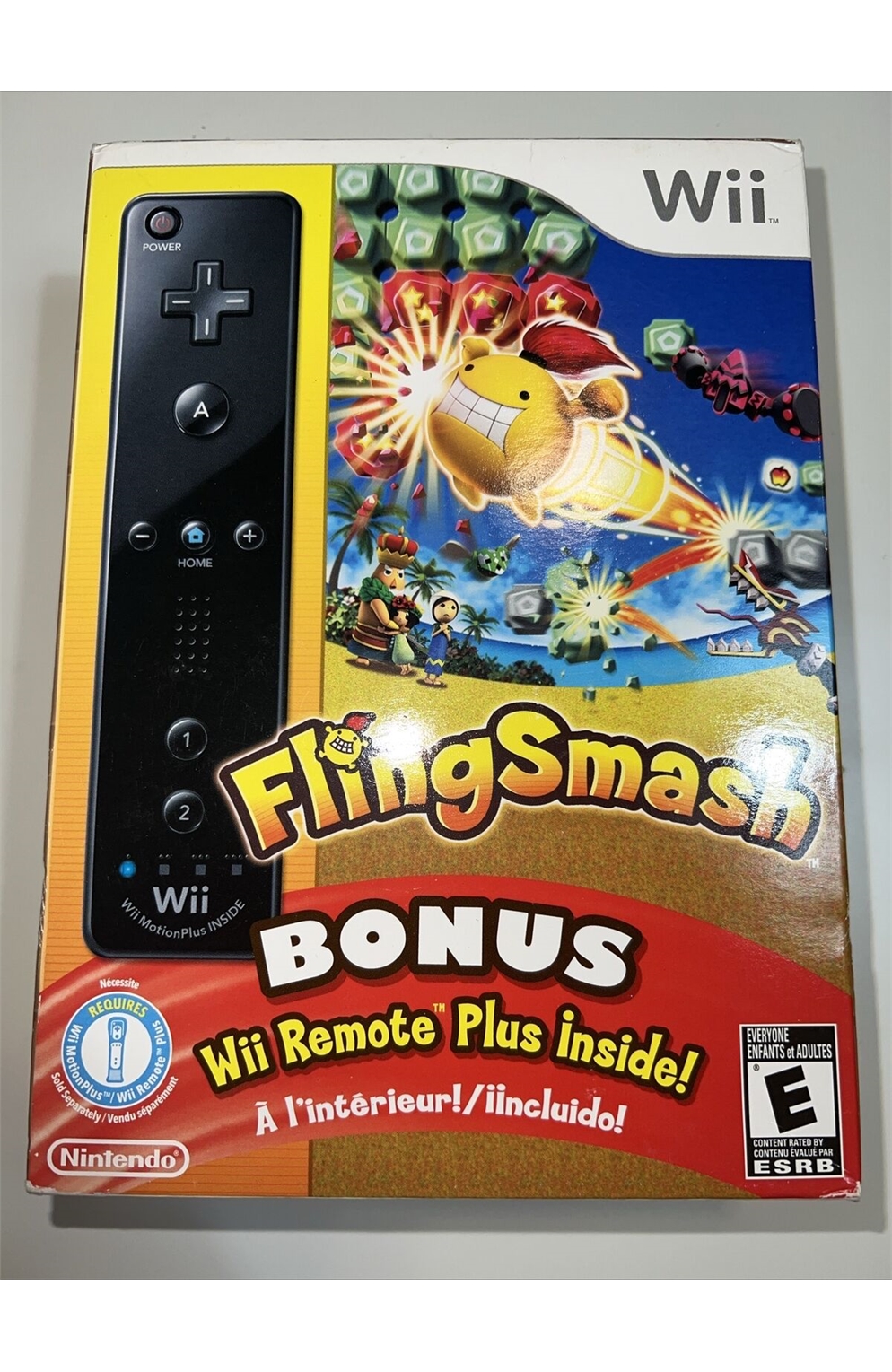 Nintendo Wii Fling Smash With Remote Plus Set