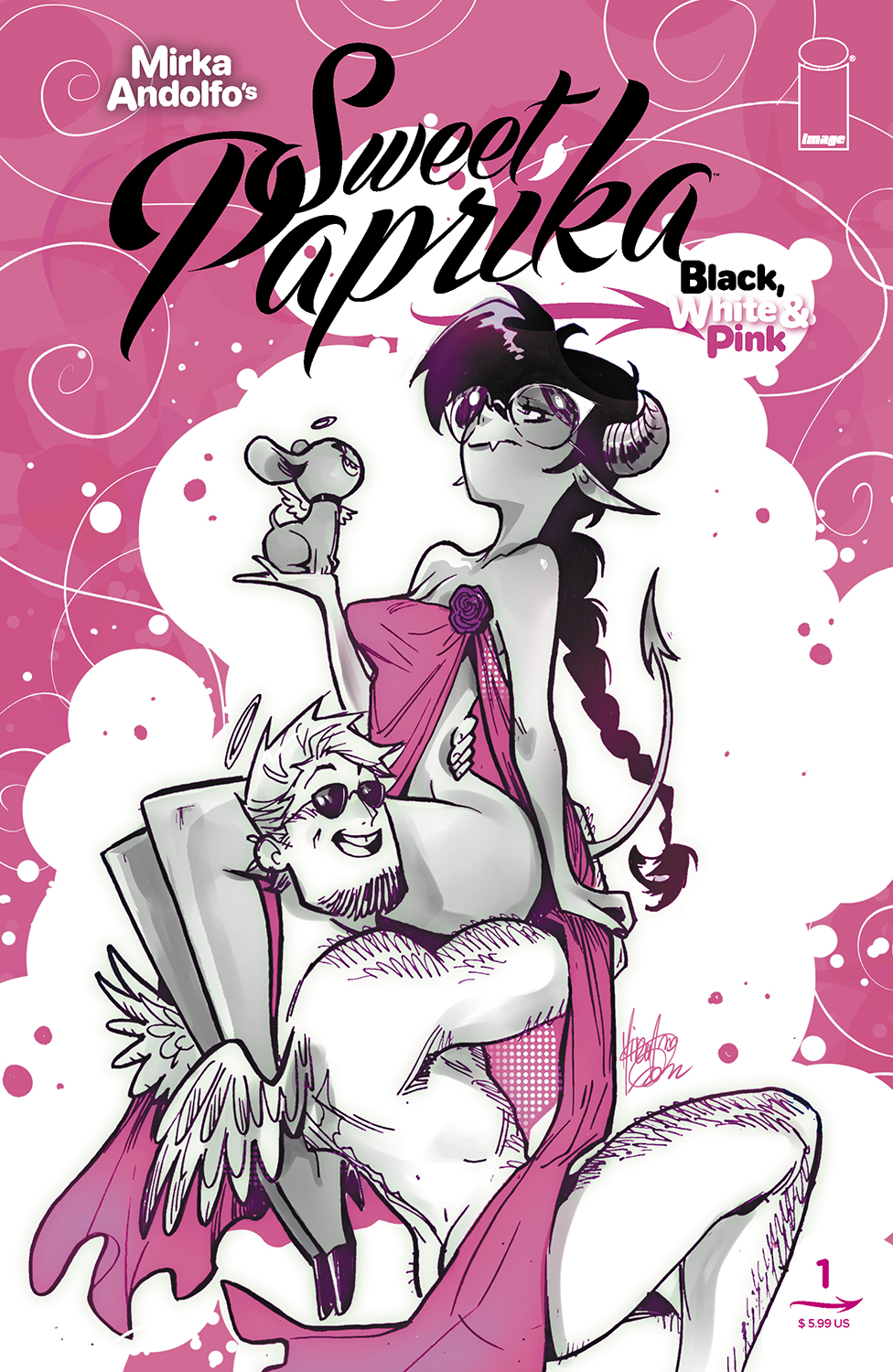 Mirka Andolfo's Sweet Paprika Black White & Pink #1 Cover A (Mature)