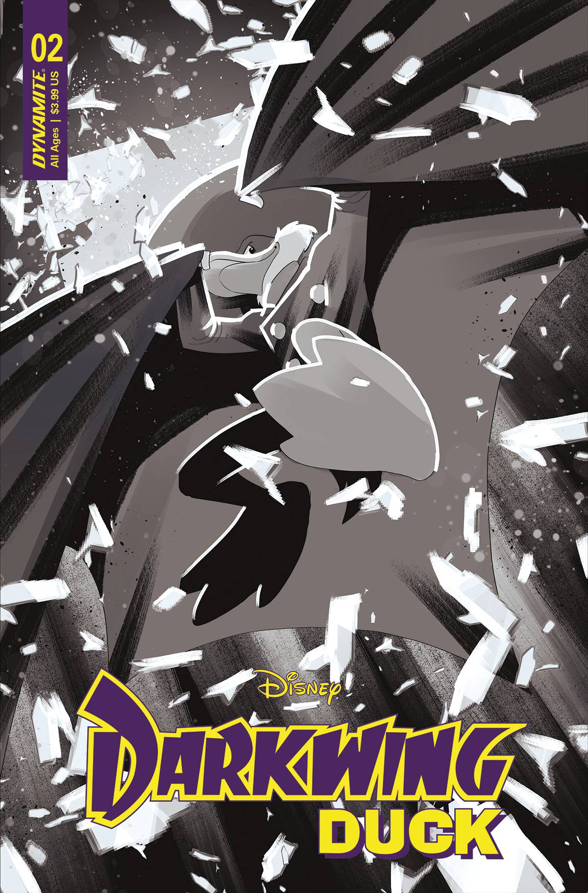 Darkwing Duck #2 Cover O 75 Copy Incentive Kambadais Black & White