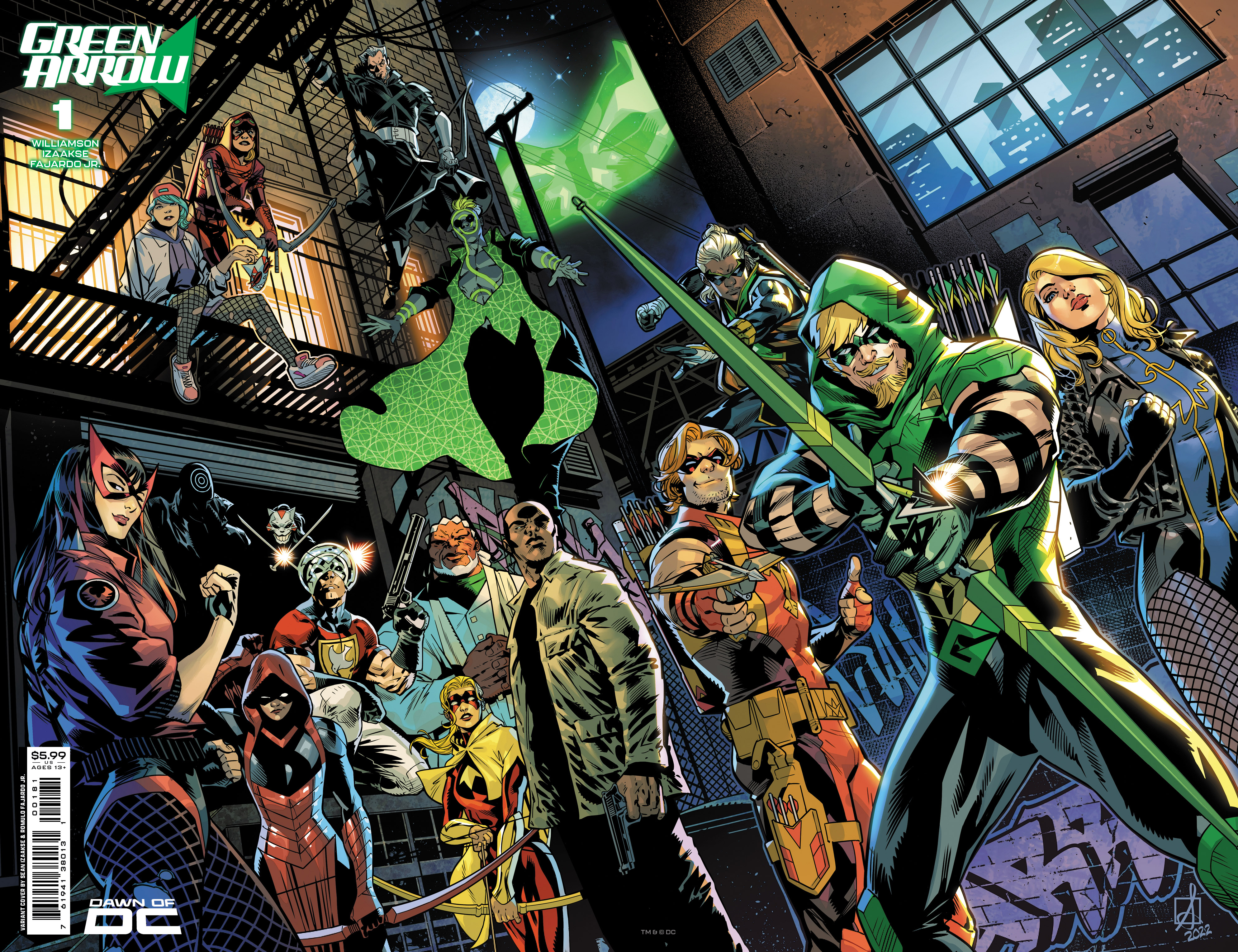 Green Arrow #1 Cover G Sean Izaakse Wraparound Foil Variant  (Of 6)