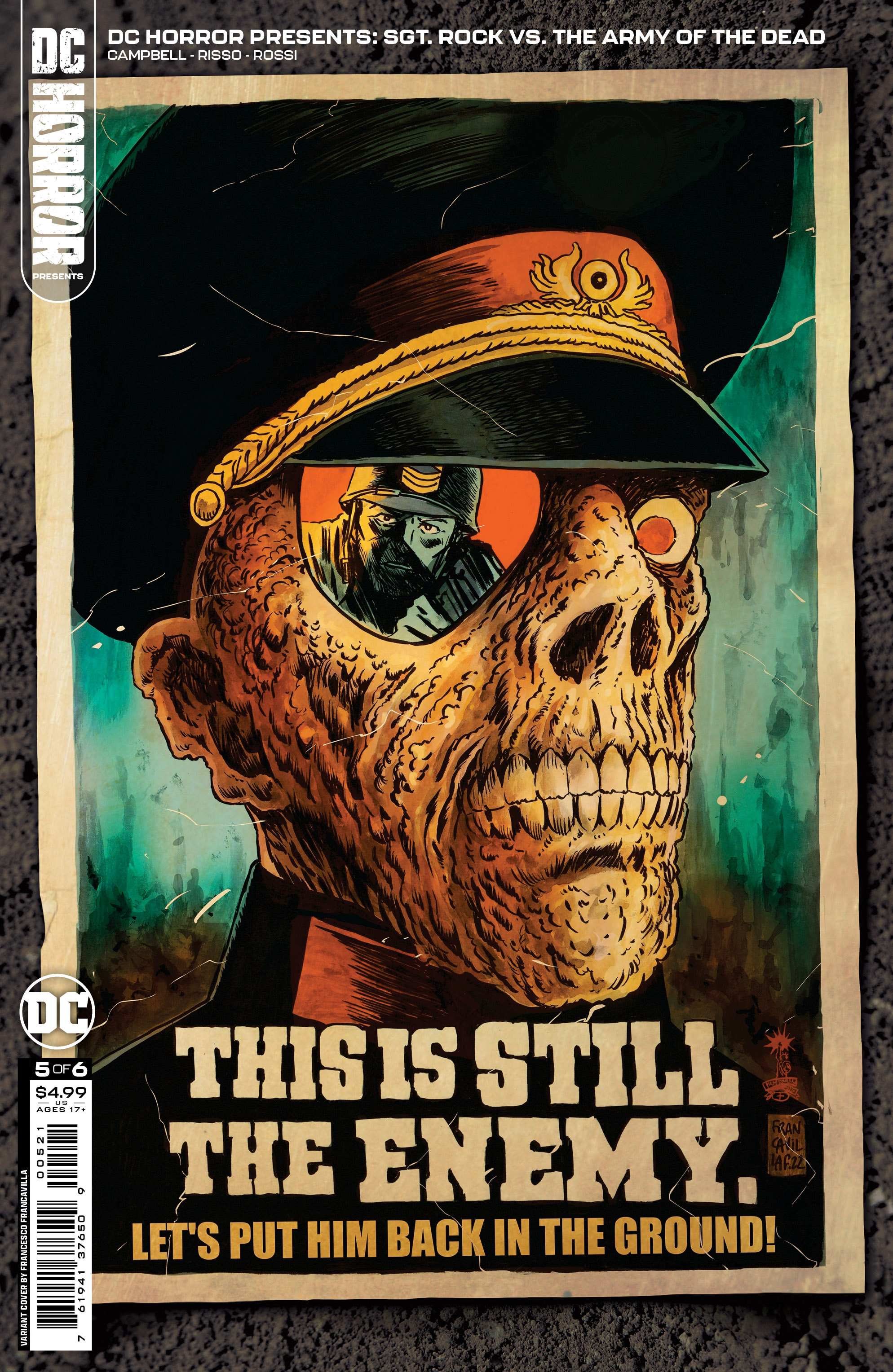 DC Horror Presents Sgt Rock Vs The Army of the Dead #5 Cover B Francesco Francavilla Card Sto (Of 6)