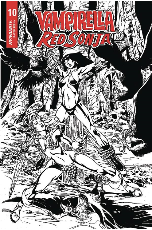 Vampirella Red Sonja #10 7 Copy Castro Black & White Last Call Incentive