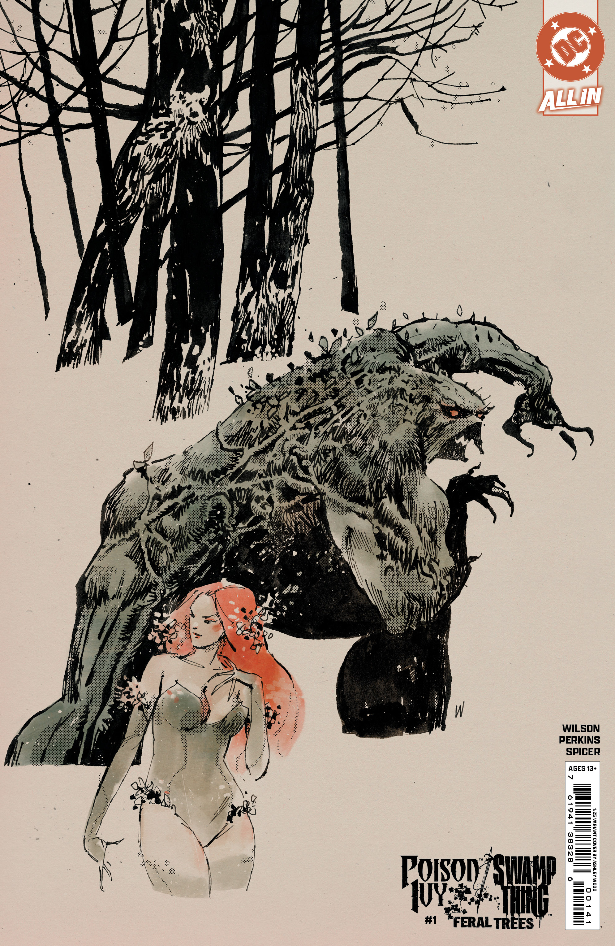 Poison Ivy Swamp Thing Feral Trees #1 (One Shot) Cover D 1 for 25 Incentive Ashley Wood Card Stock Variant