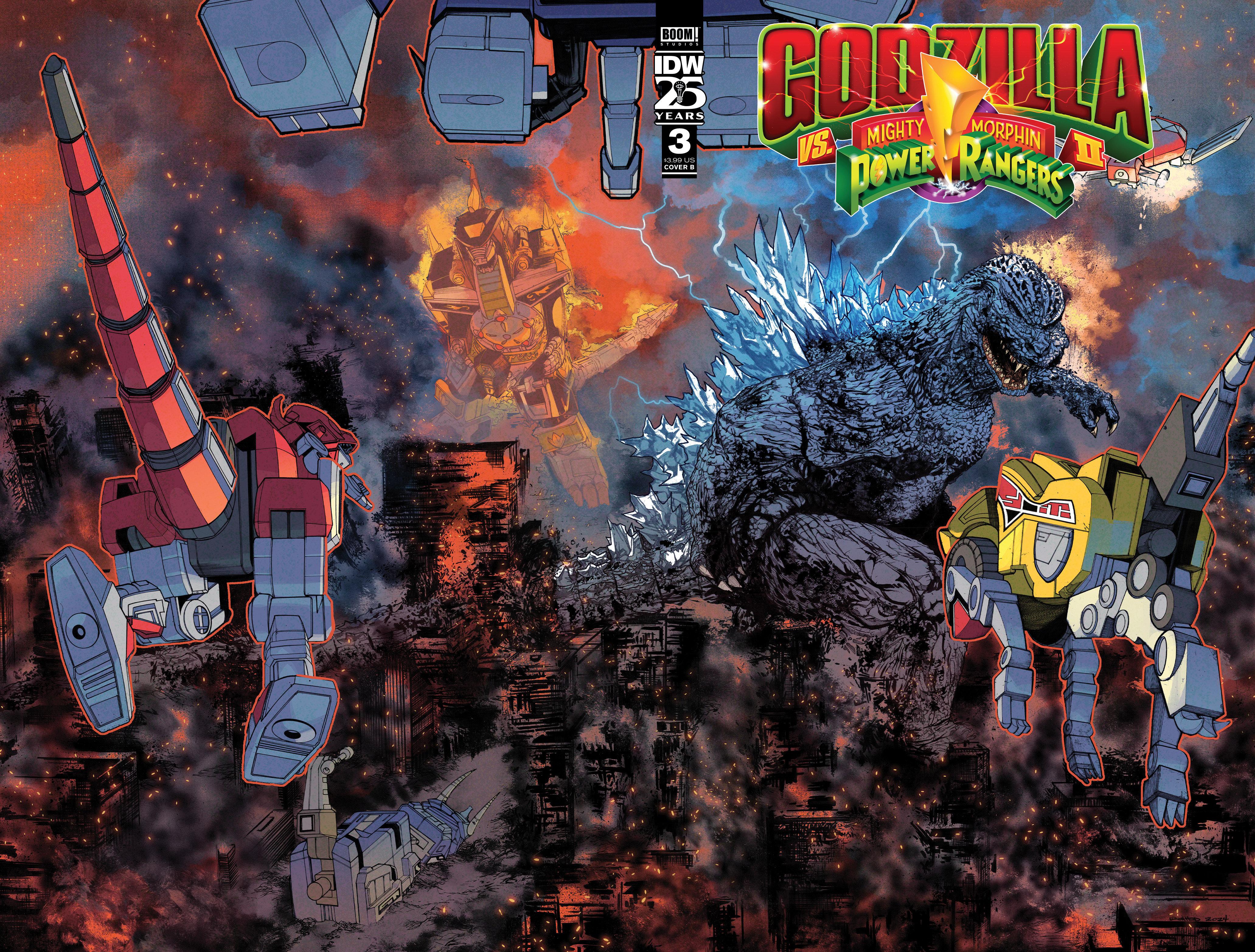 Godzilla Vs. The Mighty Morphin Power Rangers II #3 Cover B Sanchez