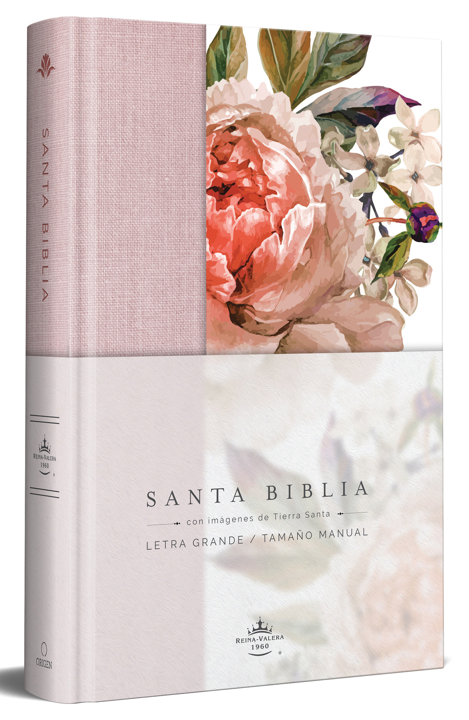 Biblia Reina Valera 1960 Letra Grande. Tapa Dura, Tela Rosada Con Flores, Tamaño Manual / Bible Rvr 1960. Handy Size, Large Print, Hardcover, Pink (Hardcover Book)