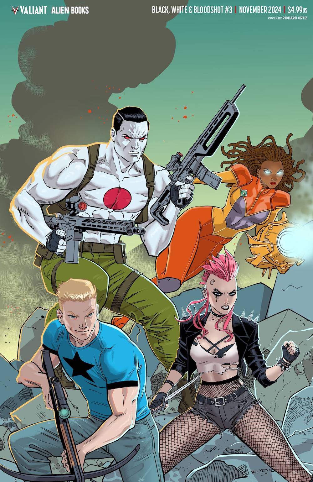 Black White & Bloodshot #3 Cover H Ortiz Virgin (Mature) (Of 4)