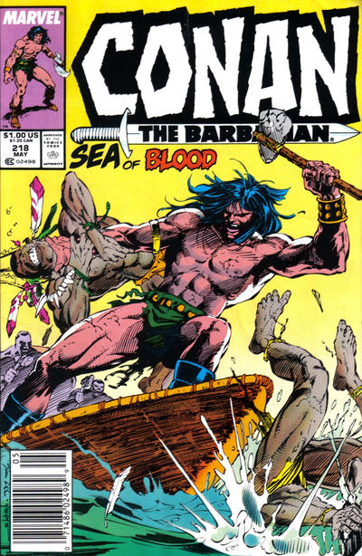 Conan The Barbarian #218 [Newsstand]-Very Good (3.5 – 5)