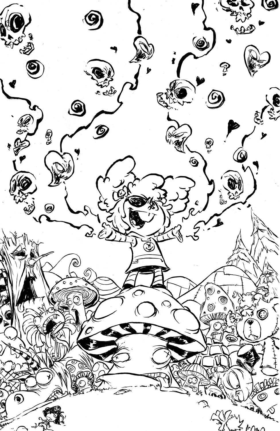 I Hate Fairyland #19 Cover D 1 for 25 Incentive Skottie Young Black & White Virgin Variant (Mature) (2022)