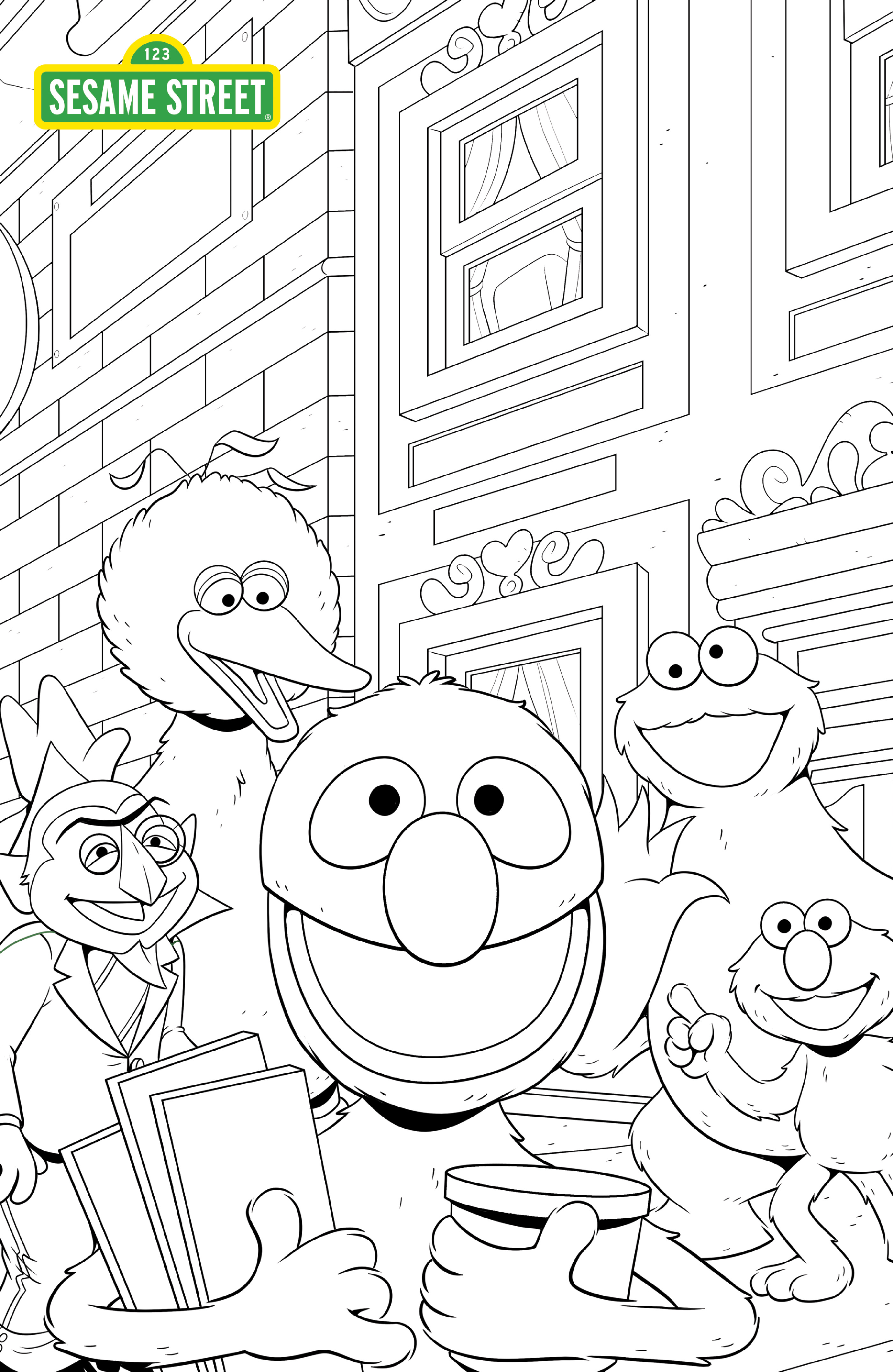 Sesame Street #1 Cover C Austin Baechle Coloring Book Sketch Variant