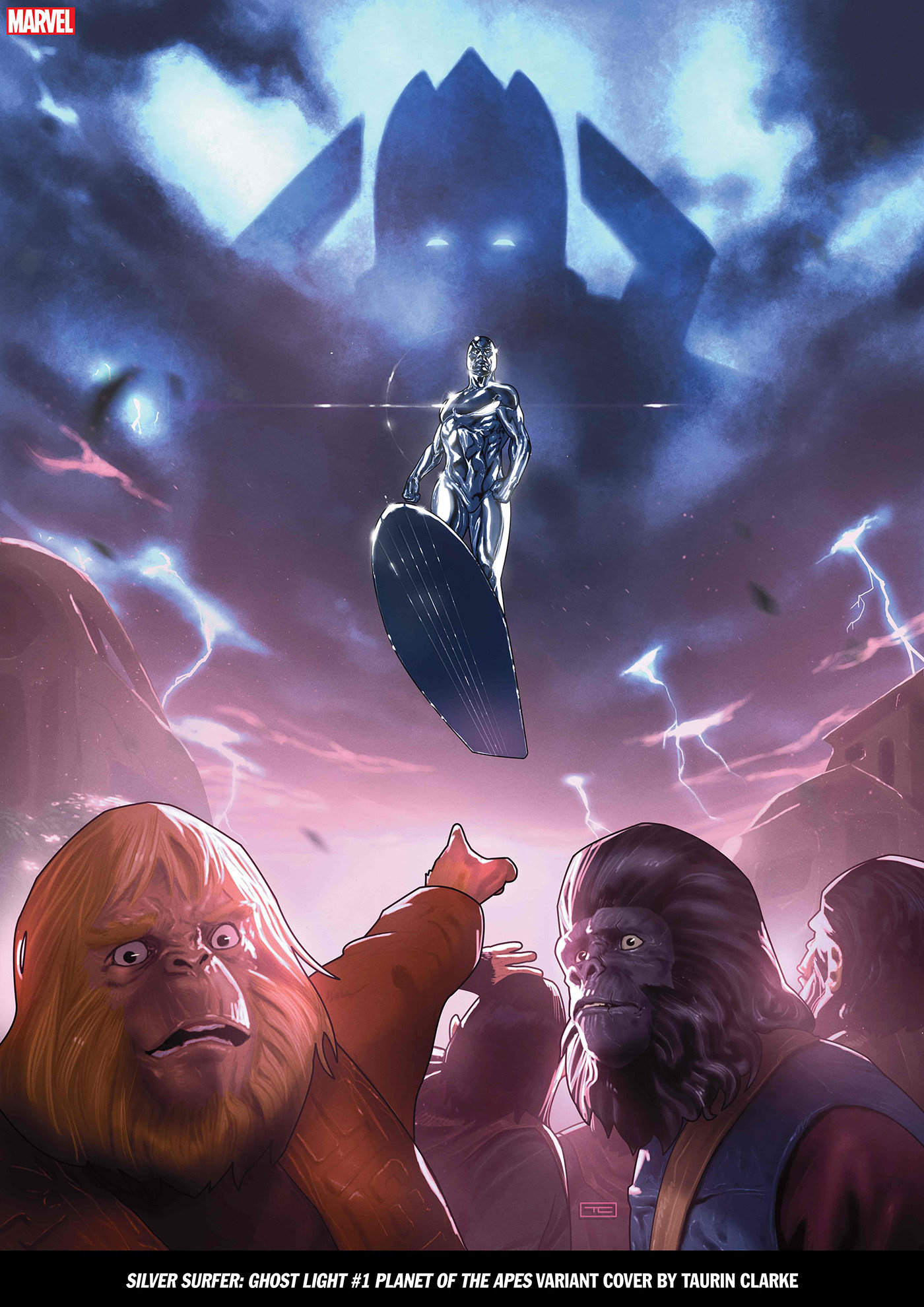 Silver Surfer Ghost Light #1 Clarke Planet of the Apes Variant