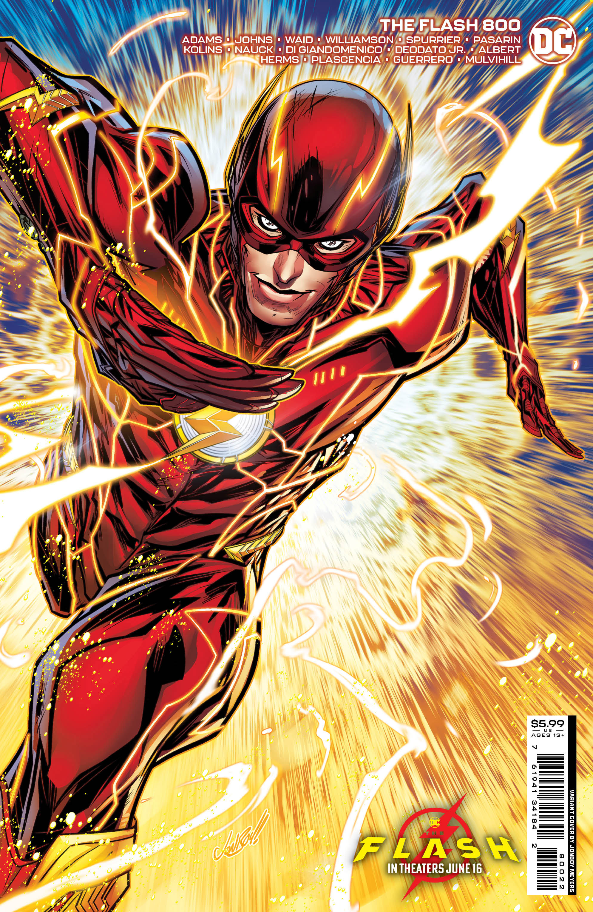 Flash #800 Cover G Jonboy Meyers The Flash Movie Card Stock