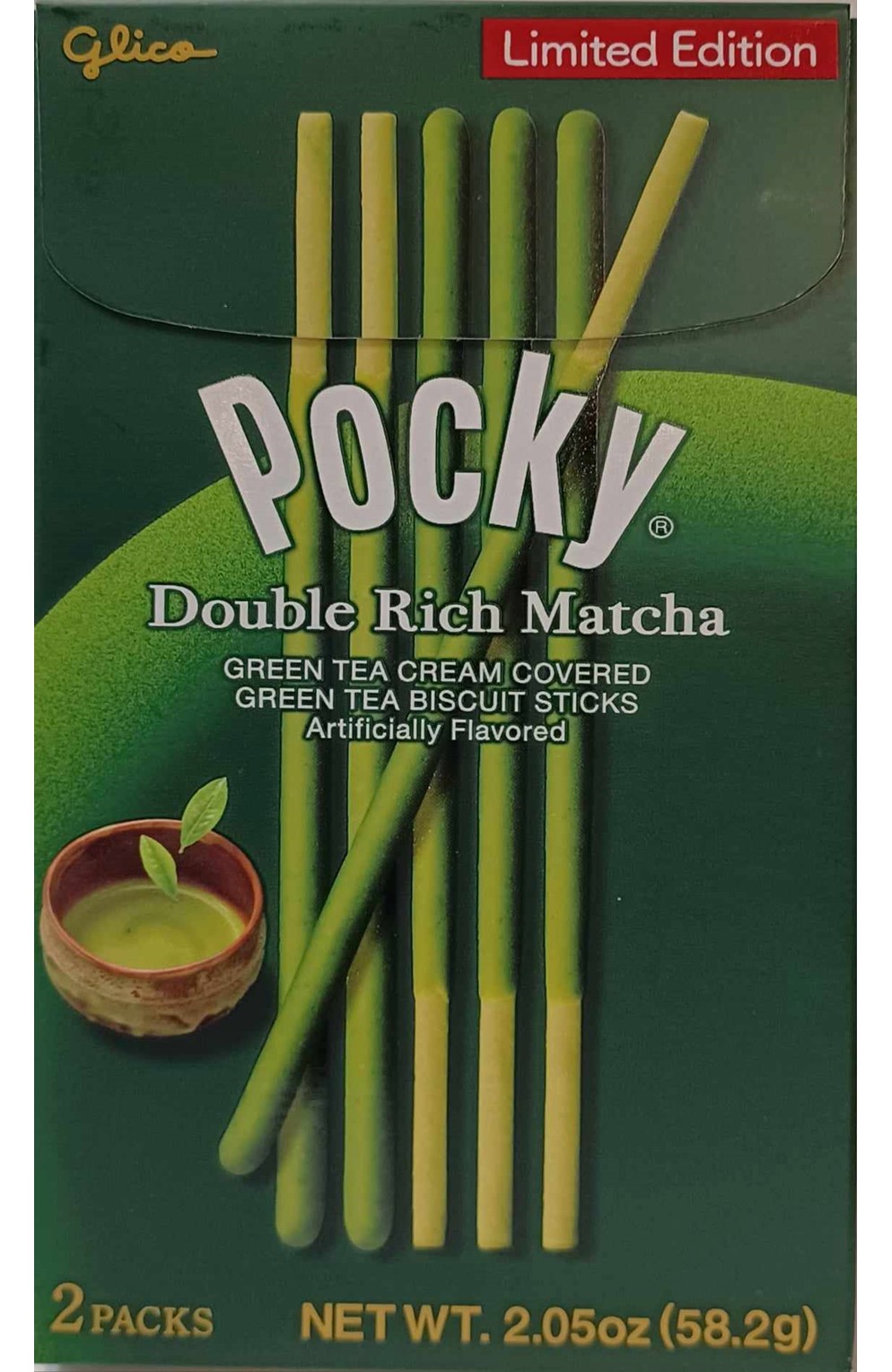 Glico Pocky Double Rich Matcha Limited Edition 2.05Oz Box