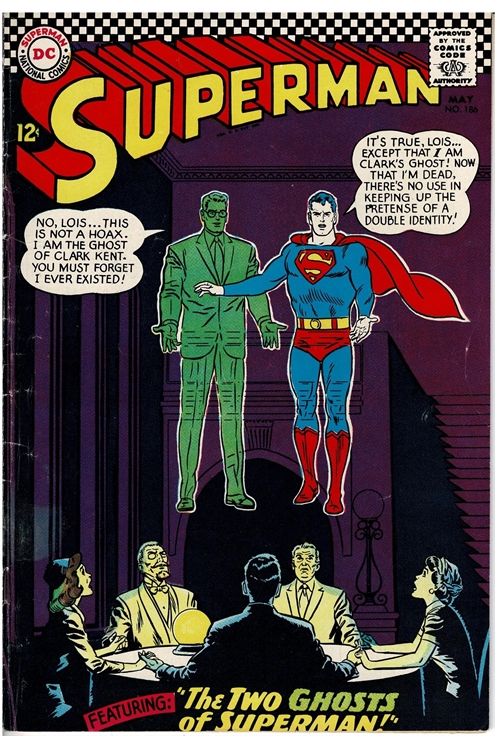 Superman #186 - G/Vg, Stains