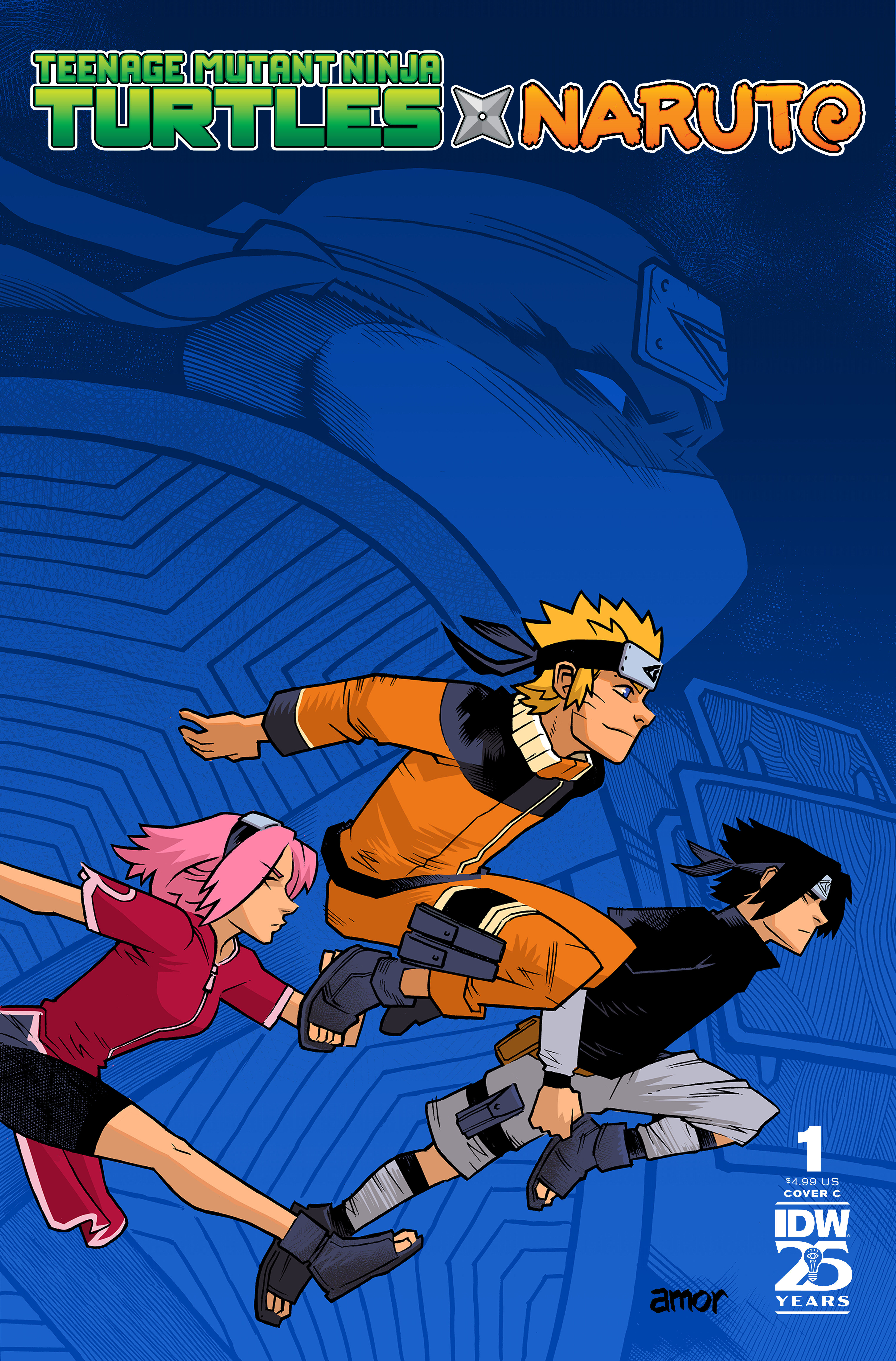 Teenage Mutant Ninja Turtles/Naruto #1 Cover C Amor