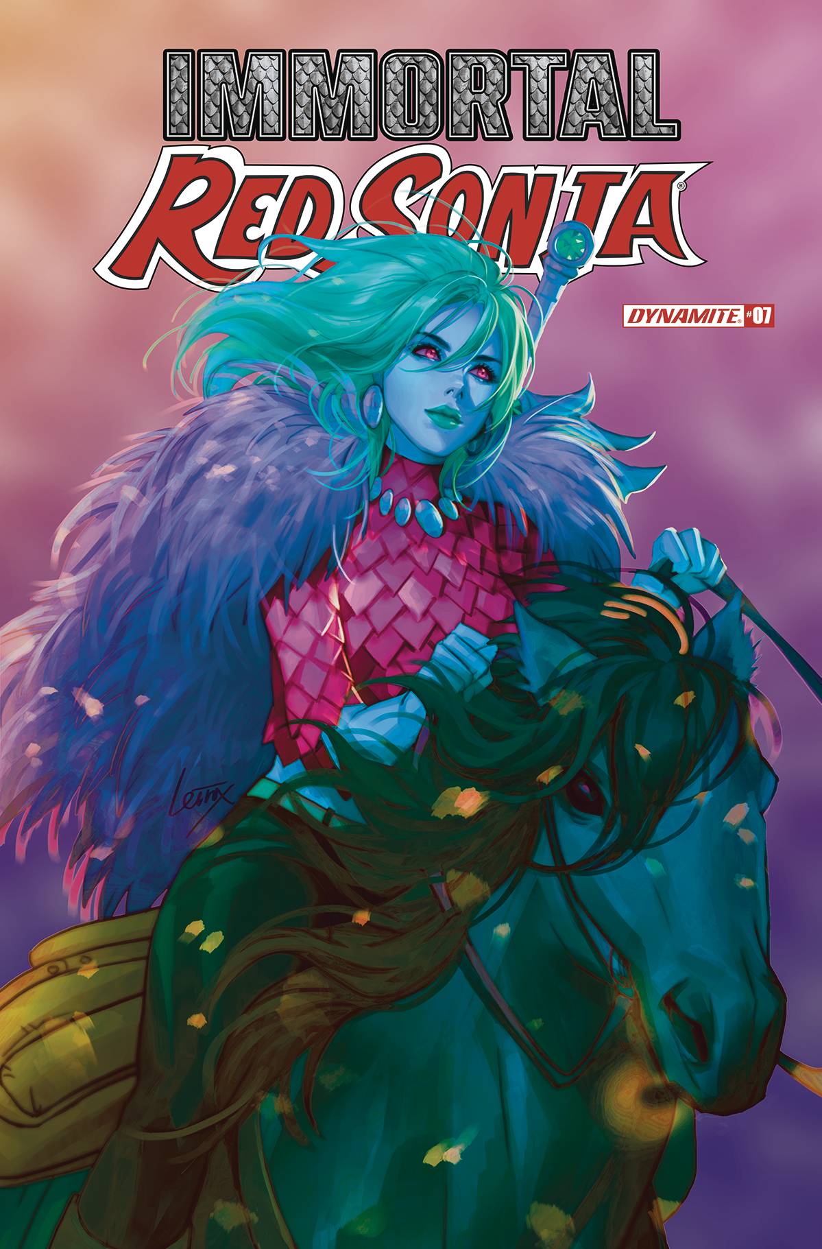 Immortal Red Sonja #7 Cover N Last Call Leirix Ultraviolet