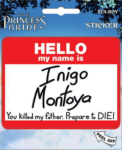 Princess Bride My Name Is Sticker