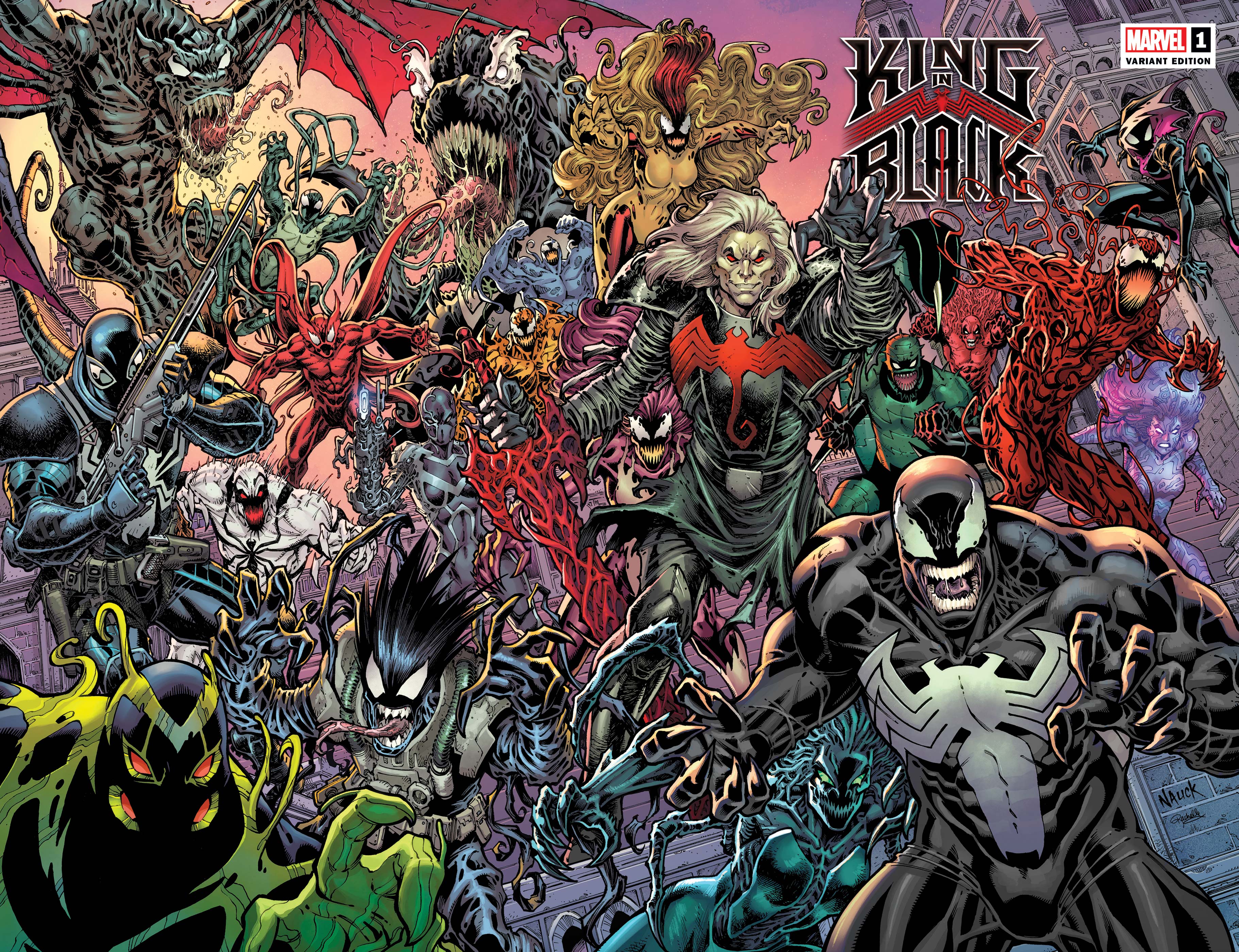 King In Black #1 Nauck Every Symbiote Ever Wraparound. Var. (Of 5)