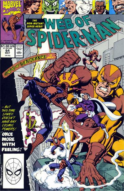 Web of Spider-Man #64 [Direct](1985)-Very Fine (7.5 – 9)