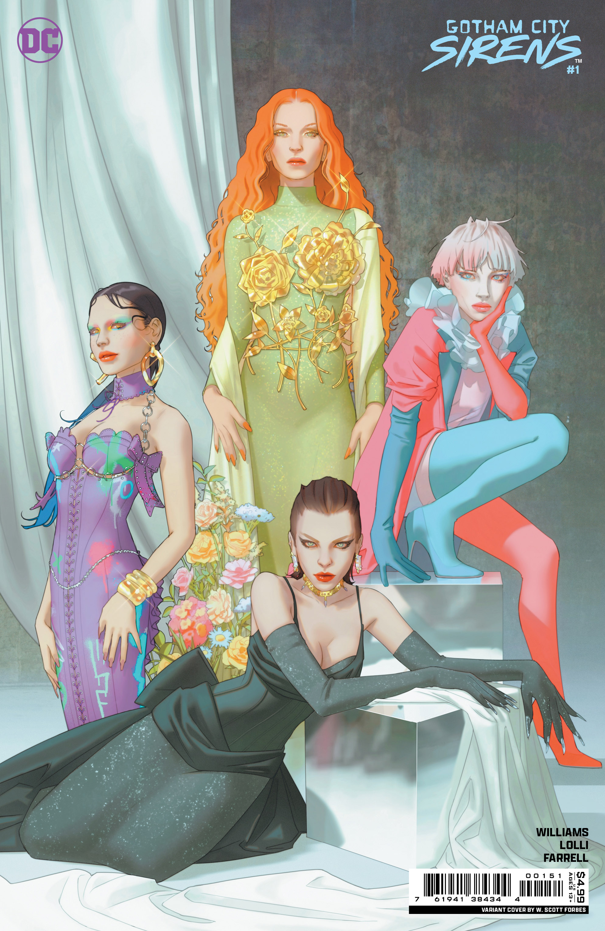 Gotham City Sirens #1 Cover B W Scott Forbes Card Stock Variant (Of 4)