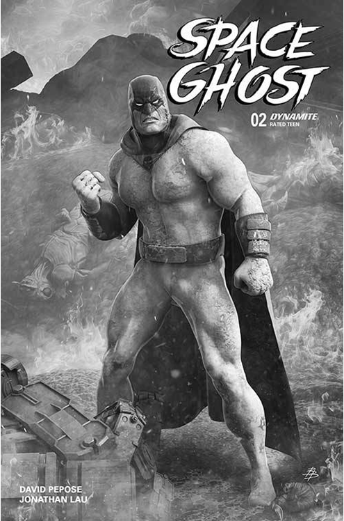 Space Ghost #2 Cover V 5 Copy Last Call Incentive Barends Black & White