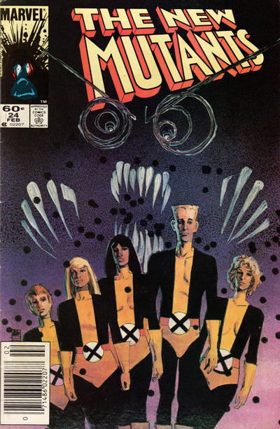The New Mutants #24 [Newsstand]-Fine