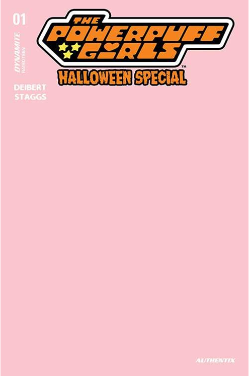 Powerpuff Girls Halloween Special One Shot Cover N Pink Blank Authentix