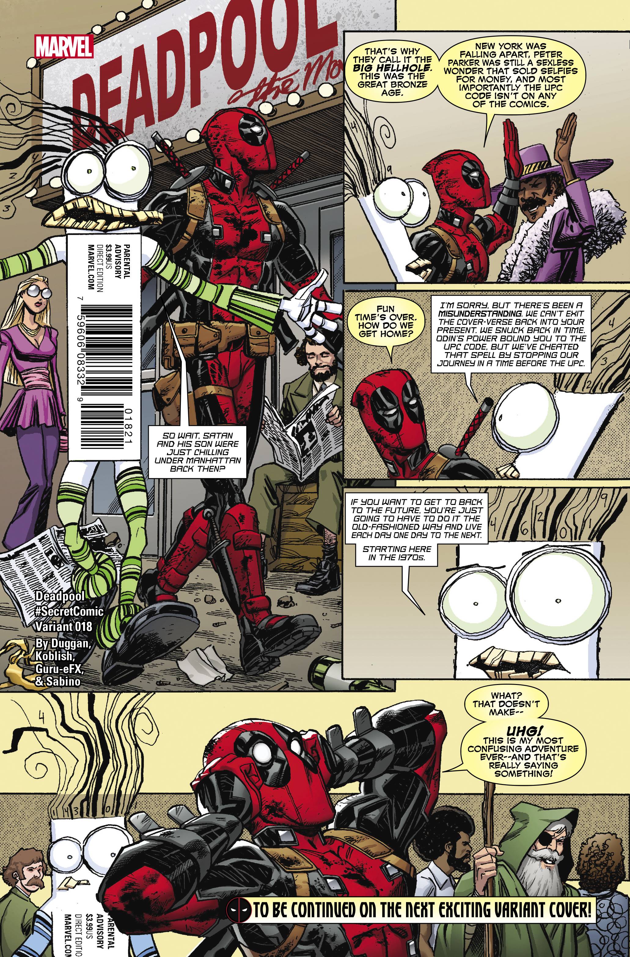 Deadpool #18 (Koblish Secret Comic Variant) (2015)