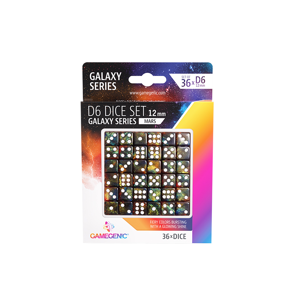 Galaxy Series - Mars - D6 Dice Set 12 mm
