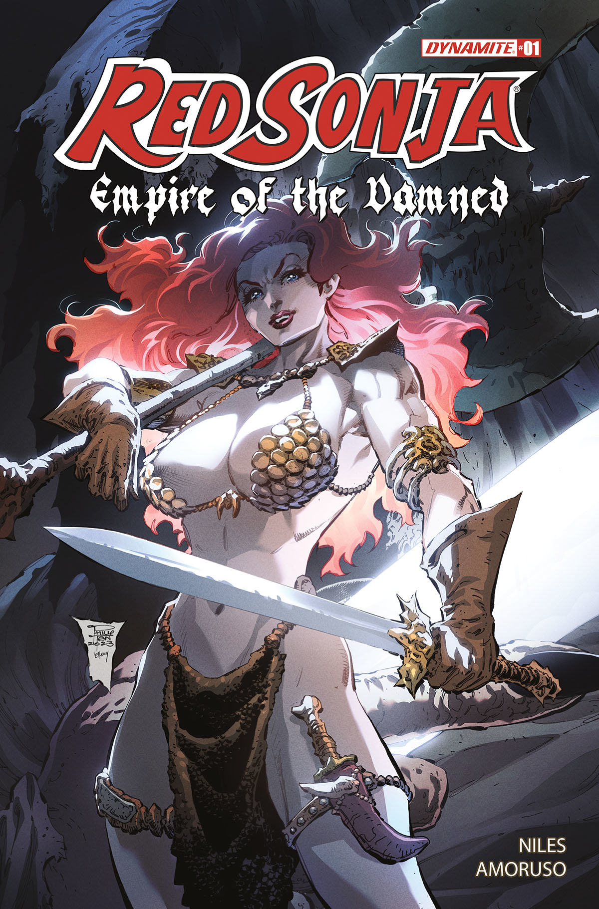 Red Sonja Empire of the Damned #1 Cover I 7 Copy Incentive Tan Original